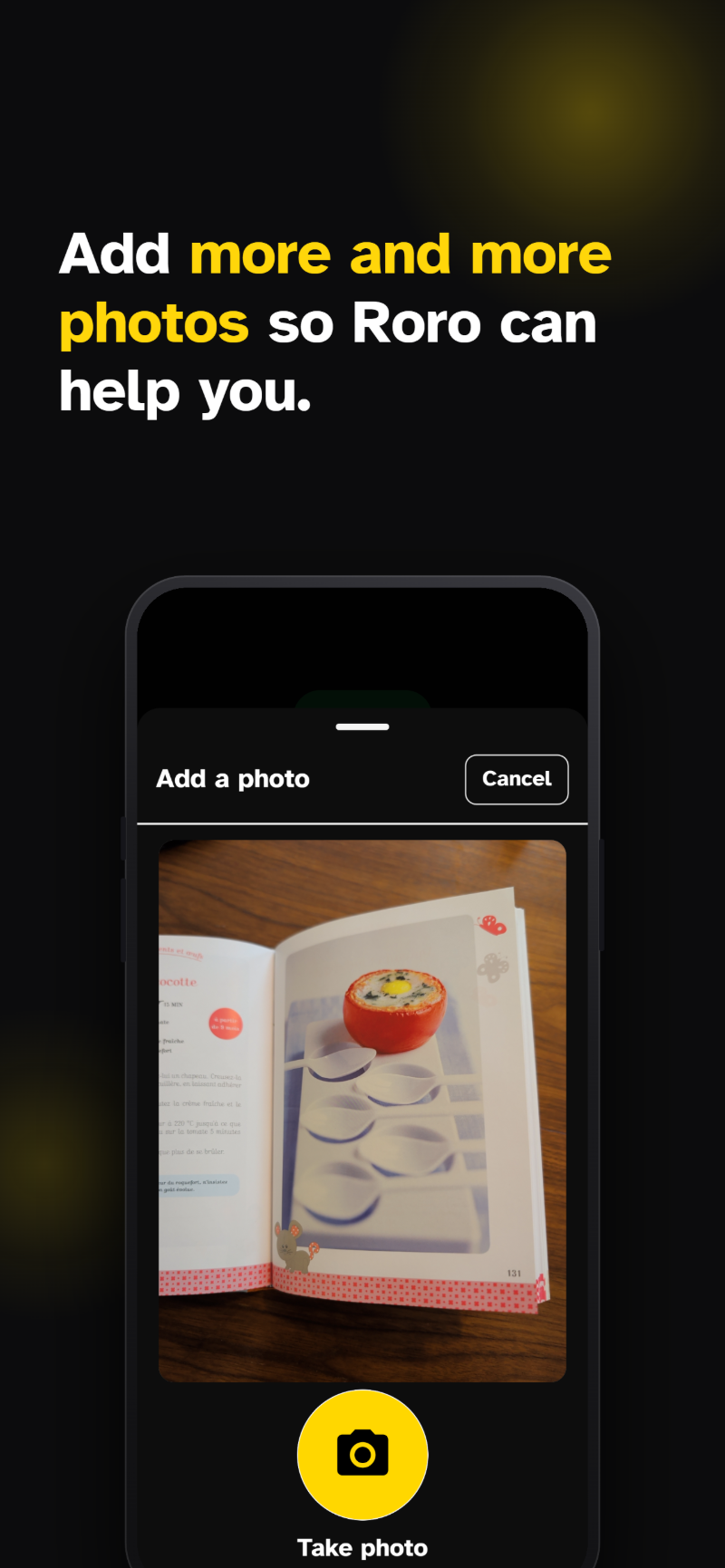 Roro app — spoken answer screen
